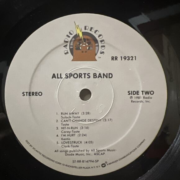 All Sports Band Radio Records RR 19321 VG+ PROMO 33rpm LP - Picture 5 of 8